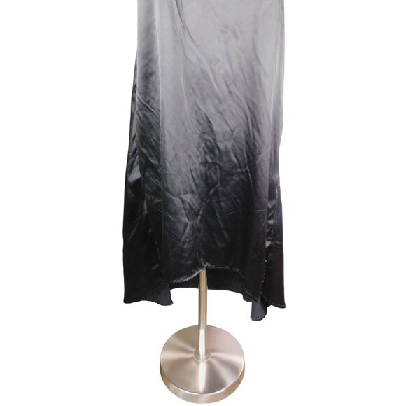 Gracia Womens Black Satin Slip Dress S Minimalist Chic - Picture 7 of 11